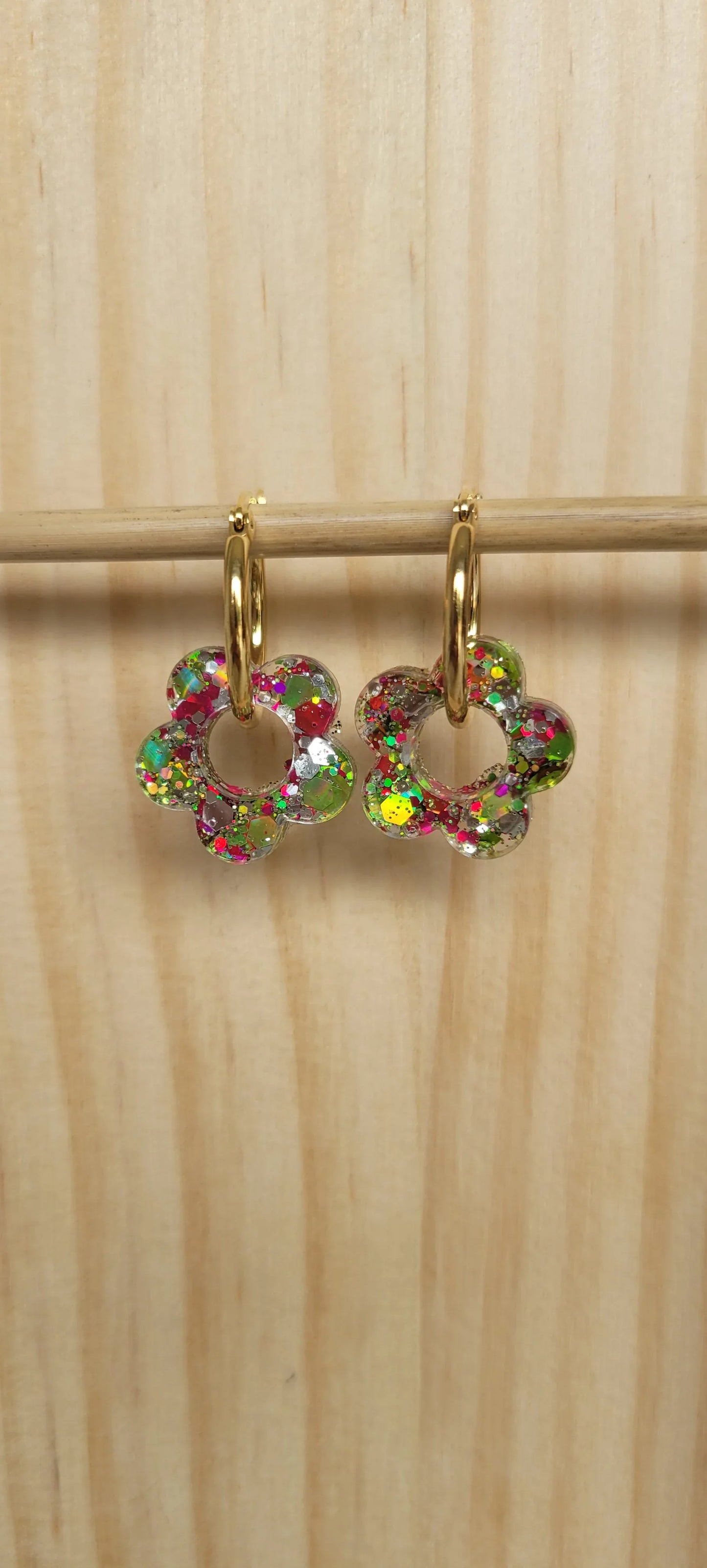 Boucles en résine | Fleurs Printanières - L'Atelier de MyMy