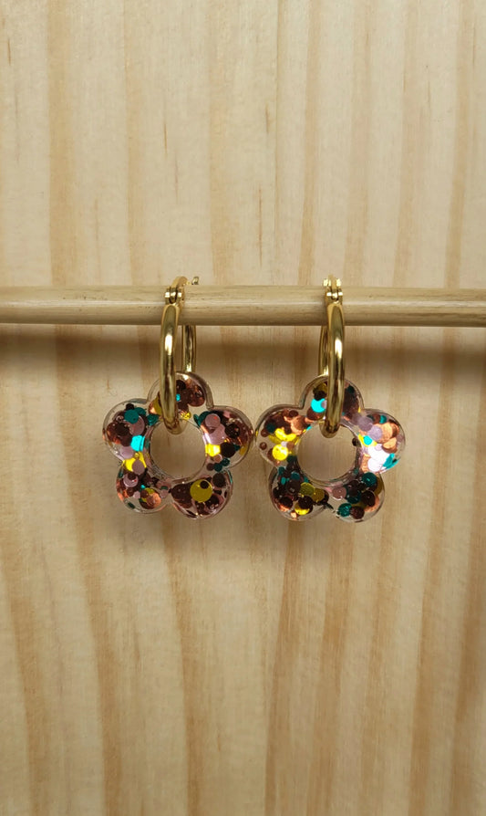 Boucles en résine | Fleurs d'Automne - L'Atelier de MyMy