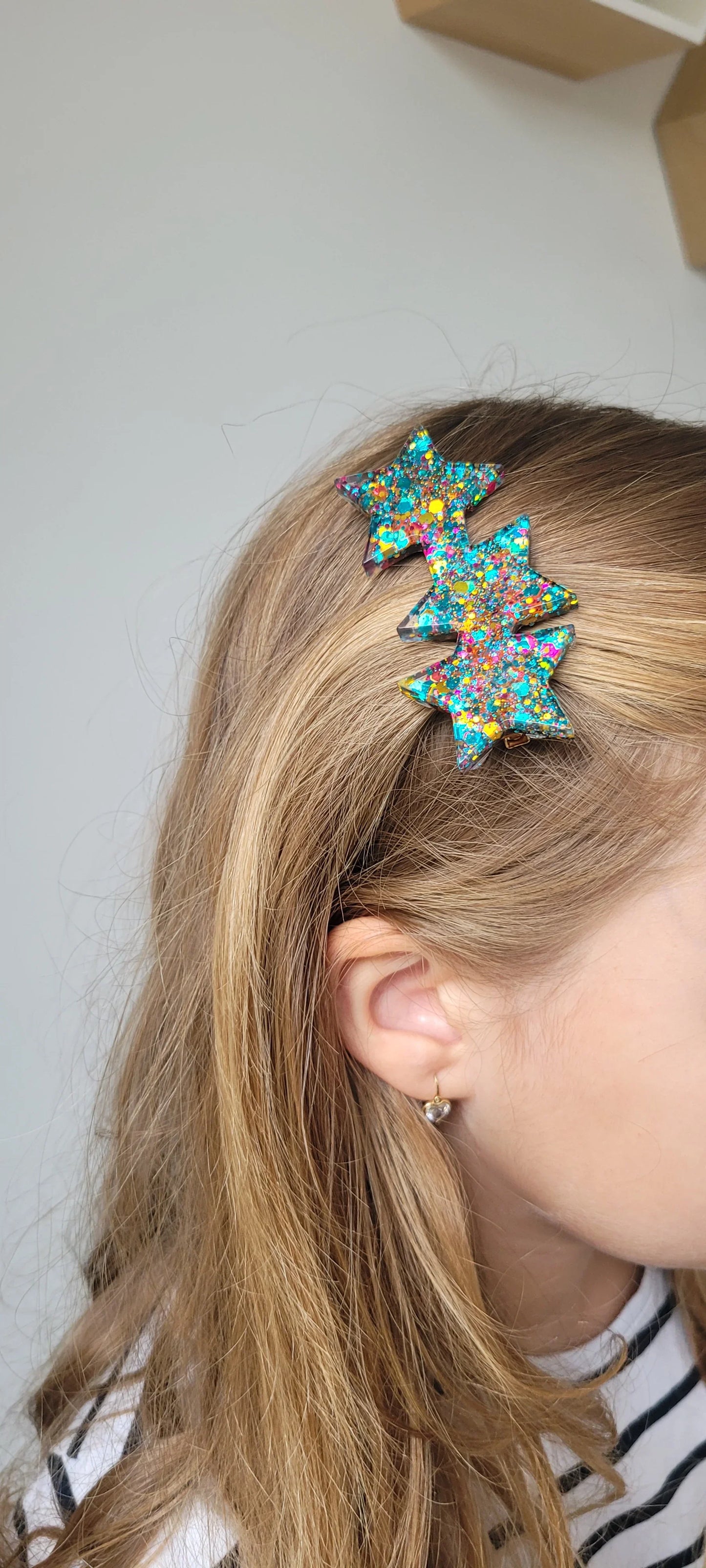 Barrettes en résine | Étoiles - L'Atelier de MyMy