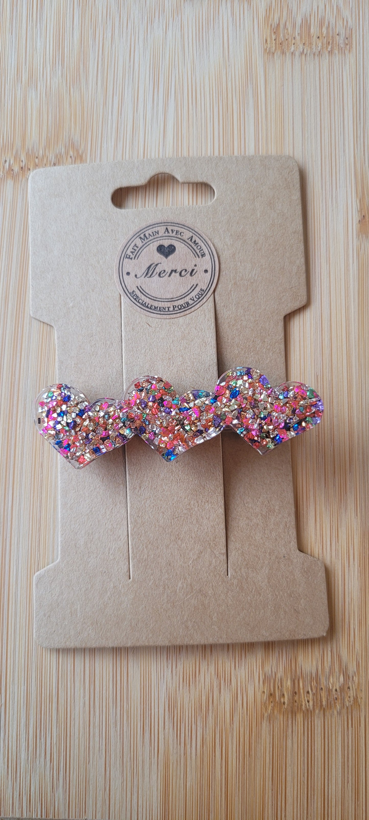 Barrettes en résine | Coeurs Pop