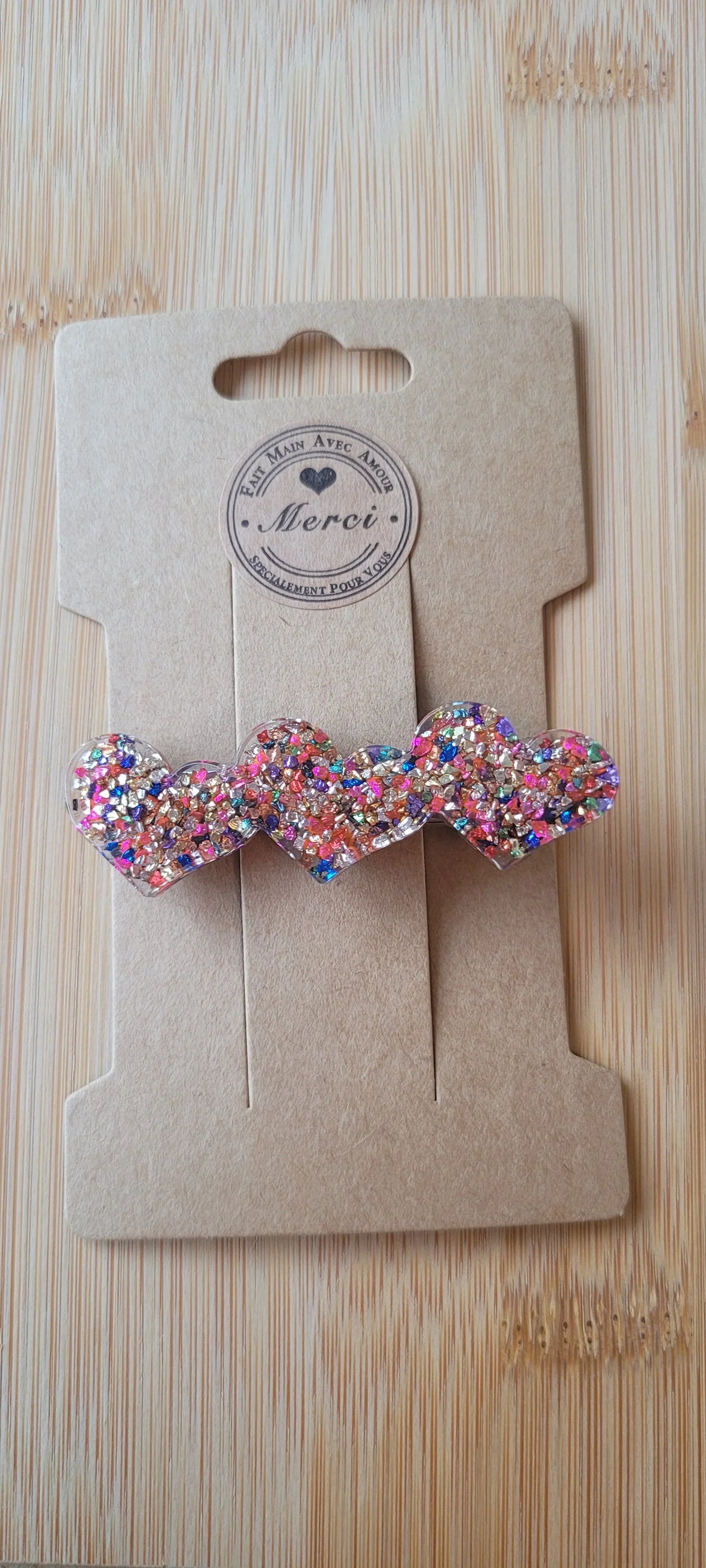 Barrettes en résine | Coeurs Pop - L'Atelier de MyMy