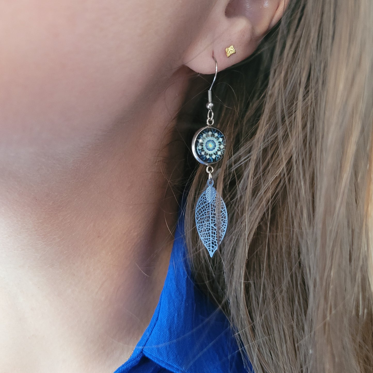 .Boucles fantaisie acier | Mosaïque Feuille