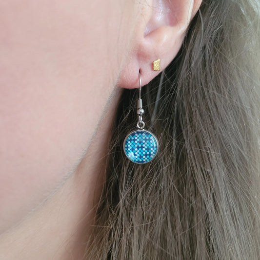 Boucles fantaisie acier | Mosaïque Bleutée - L'Atelier de MyMy