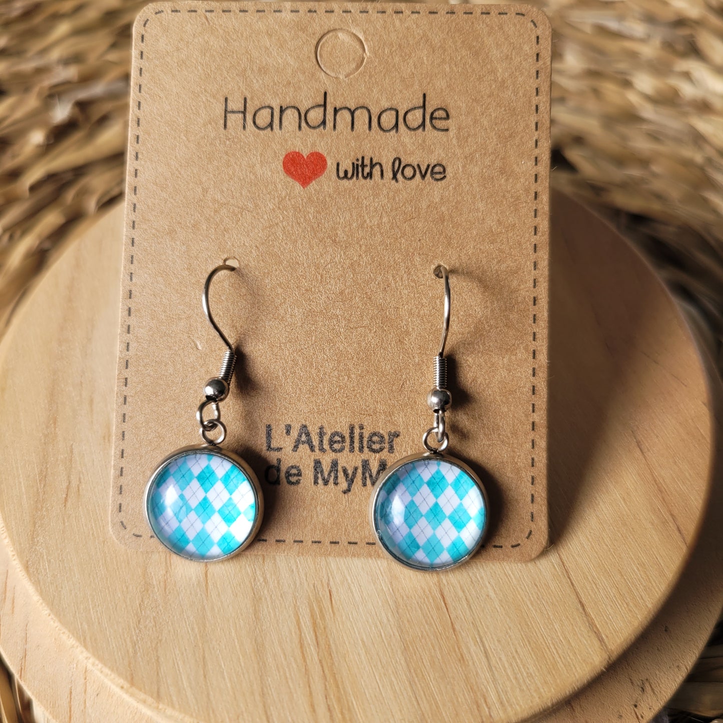 Boucles fantaisie acier | Losanges Clair