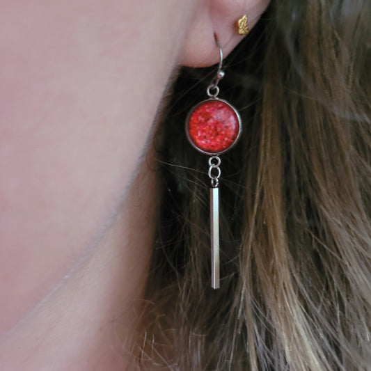 Boucles fantaisie acier | Hortensias Tige - L'Atelier de MyMy