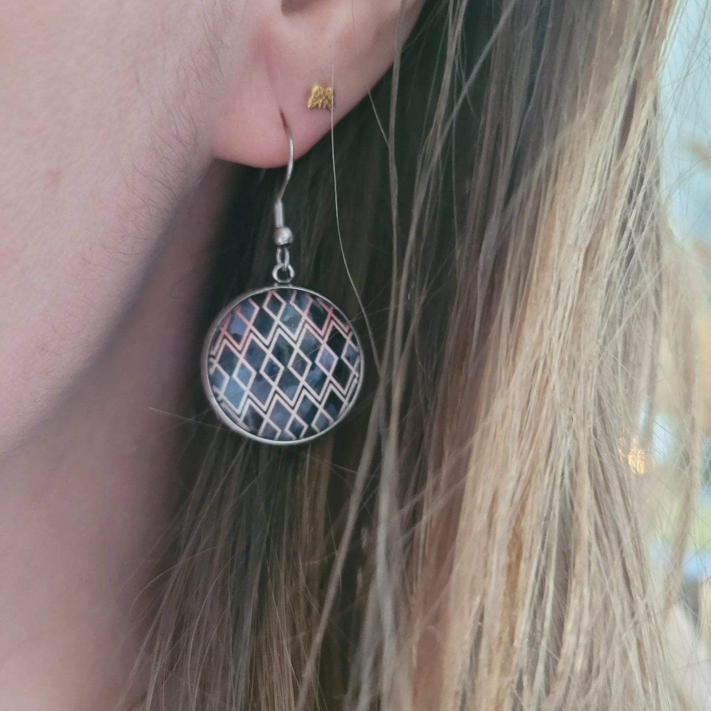 Boucles fantaisie acier | Losanges - L'Atelier de MyMy