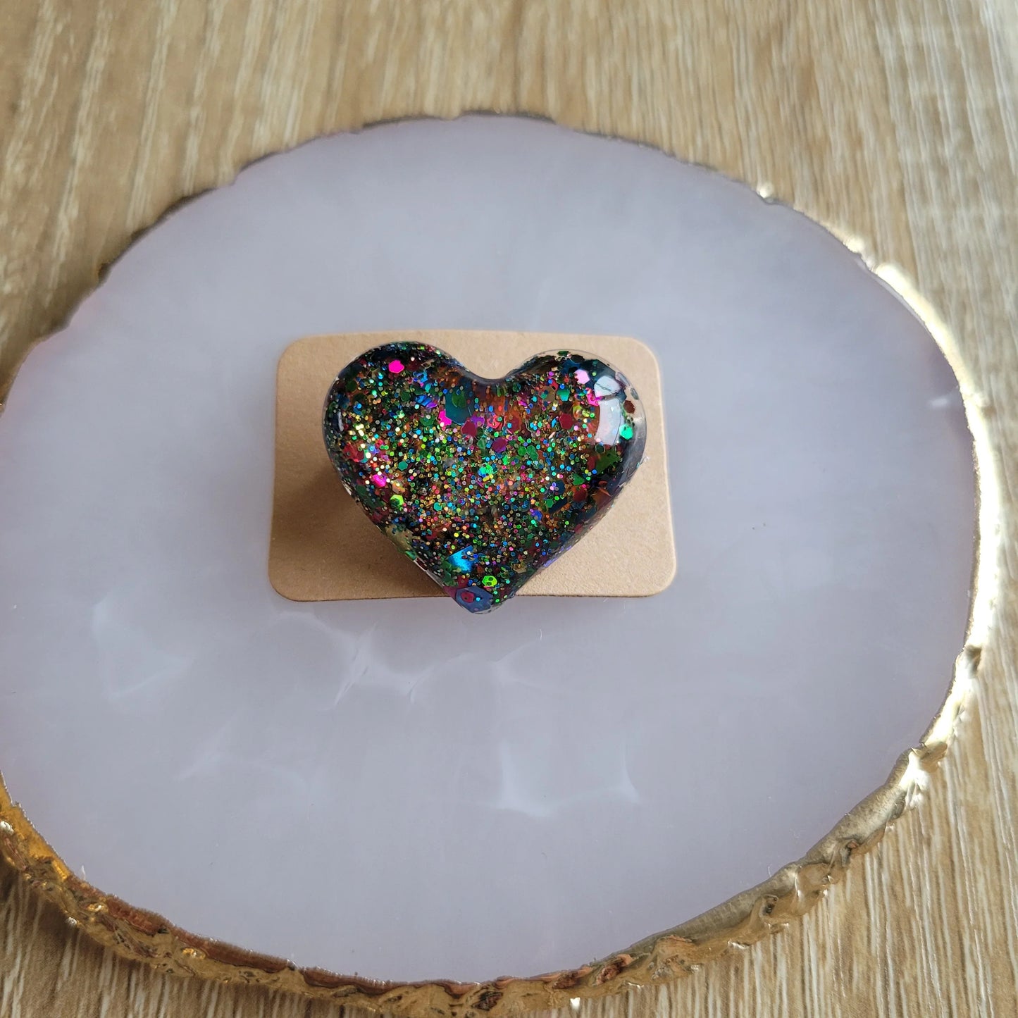 Broche en résine | Cœur pop - L'Atelier de MyMy