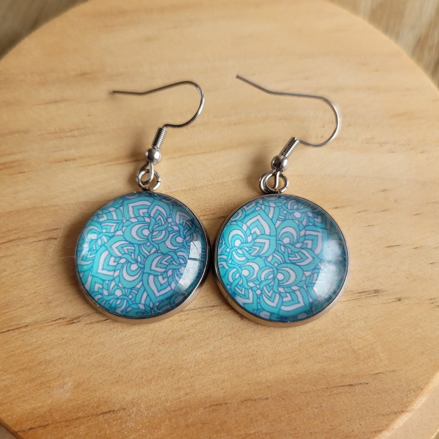 Boucles fantaisie acier | Fleurs Océan - L'Atelier de MyMy