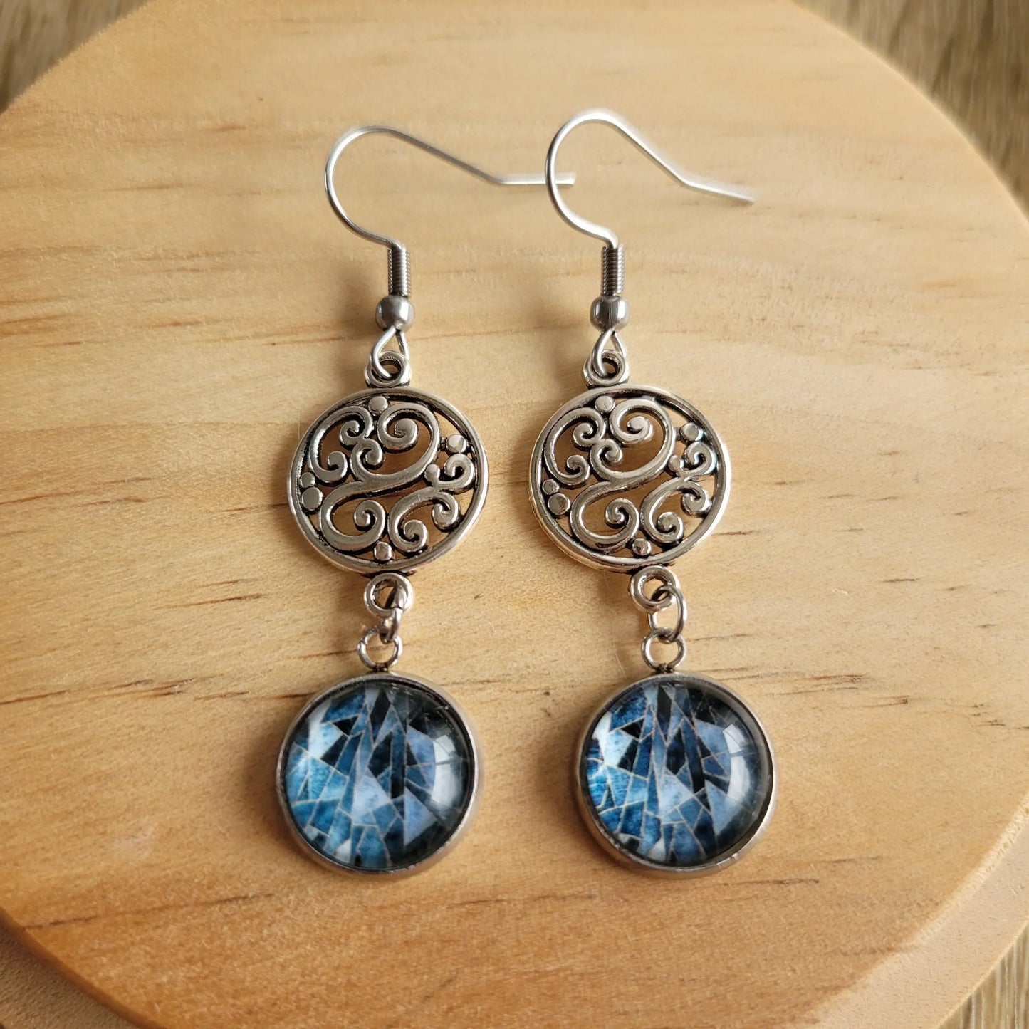 Boucles fantaisie acier | Mosaïque - L'Atelier de MyMy