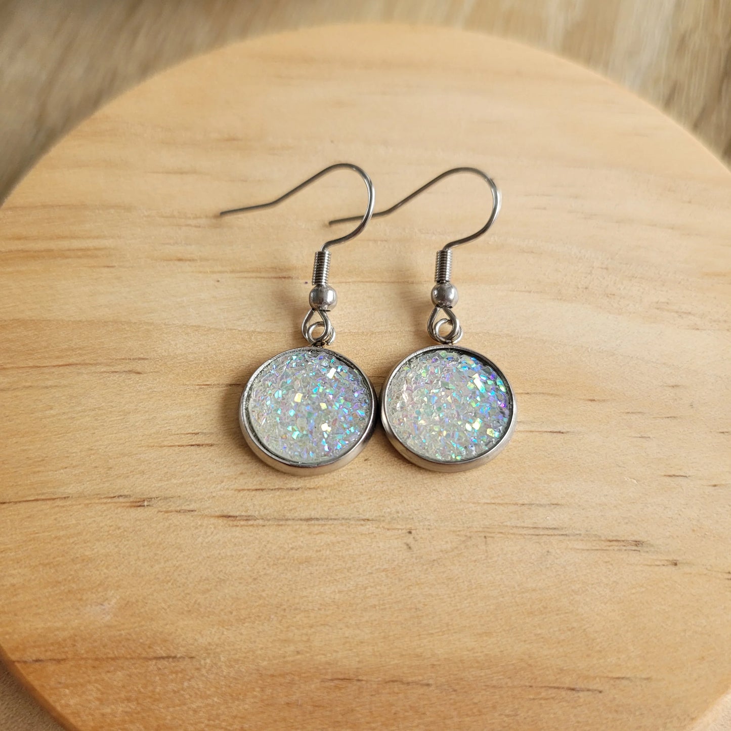 Boucles fantaisie acier | Éclats Argent - L'Atelier de MyMy