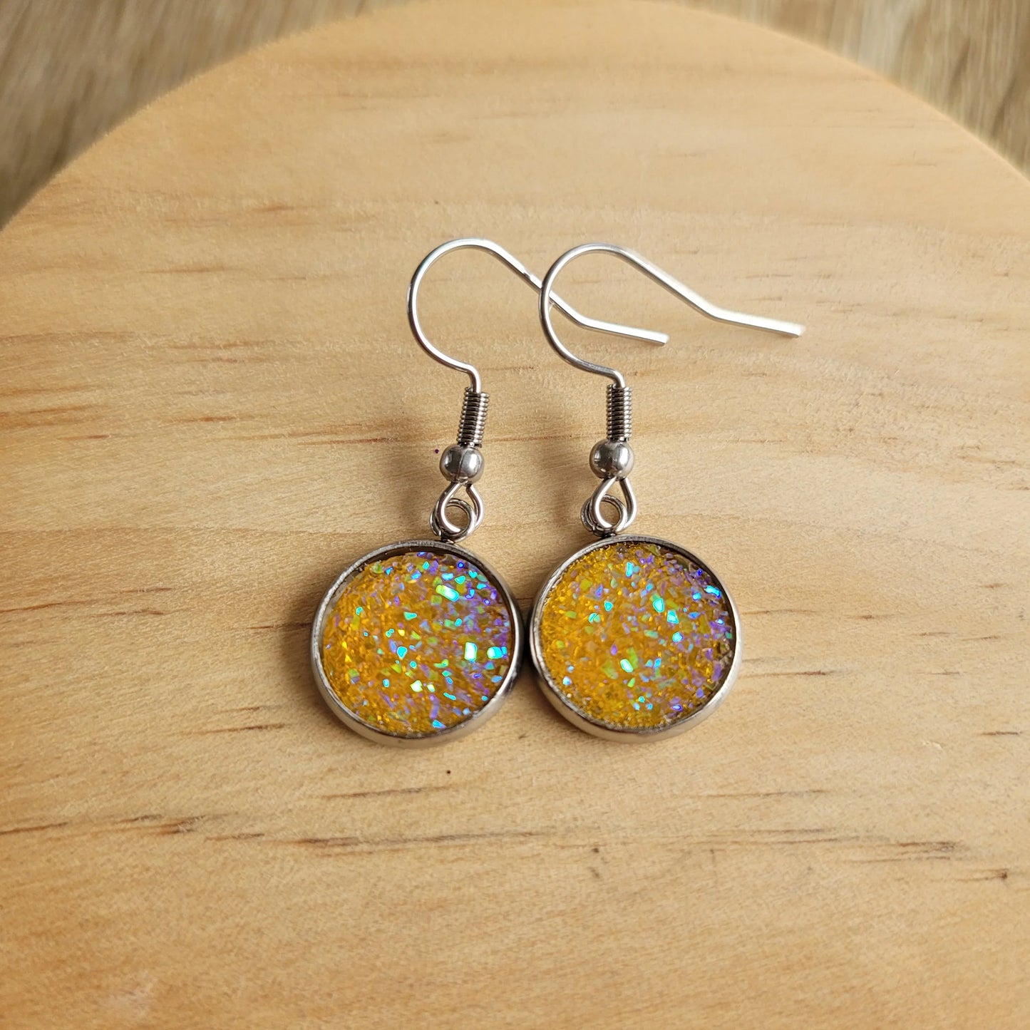 Boucles fantaisie acier | Éclat Doré - L'Atelier de MyMy