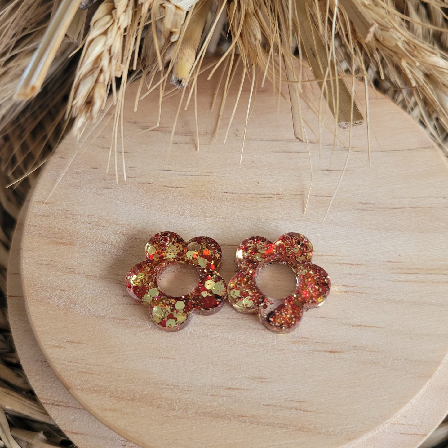Boucles en résine | Fleurs interchangeables sans attaches ~ Au choix ~