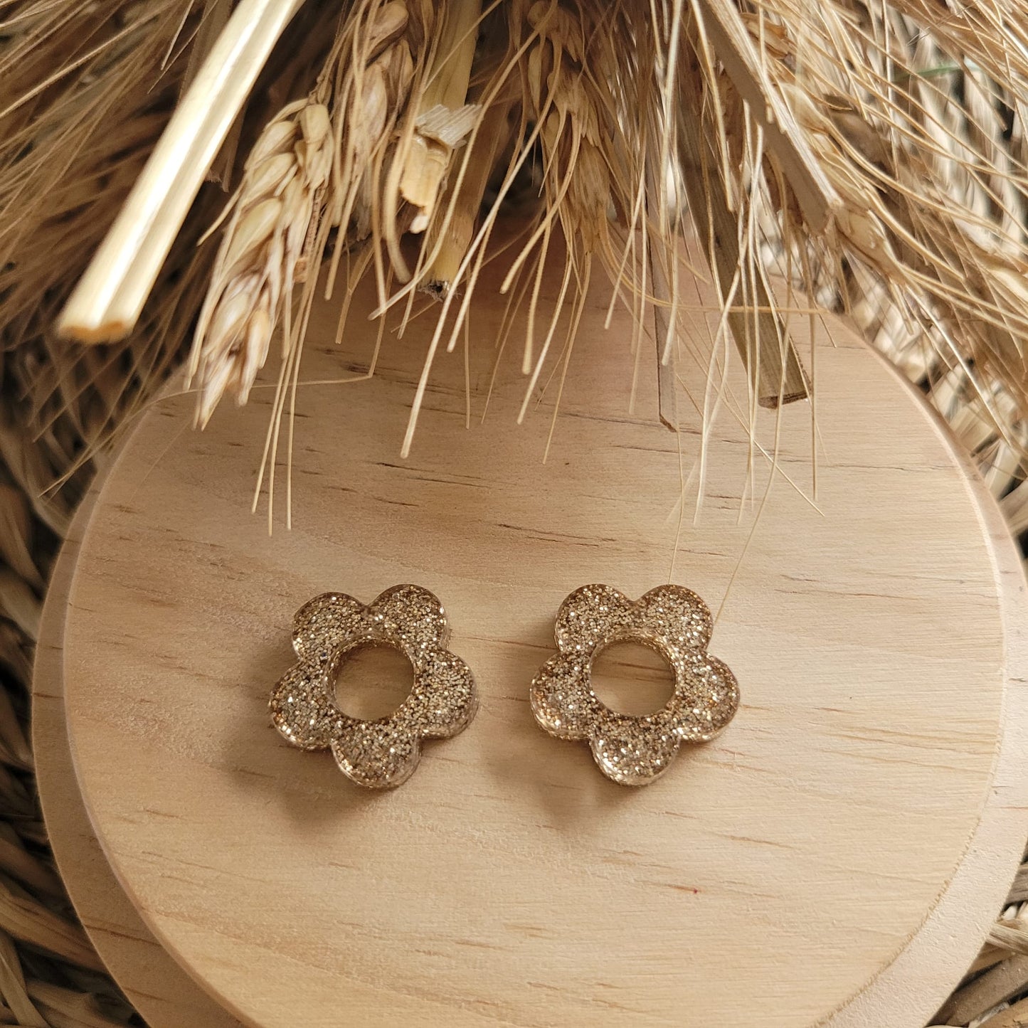 Boucles en résine | Fleurs interchangeables sans attaches ~ Au choix ~