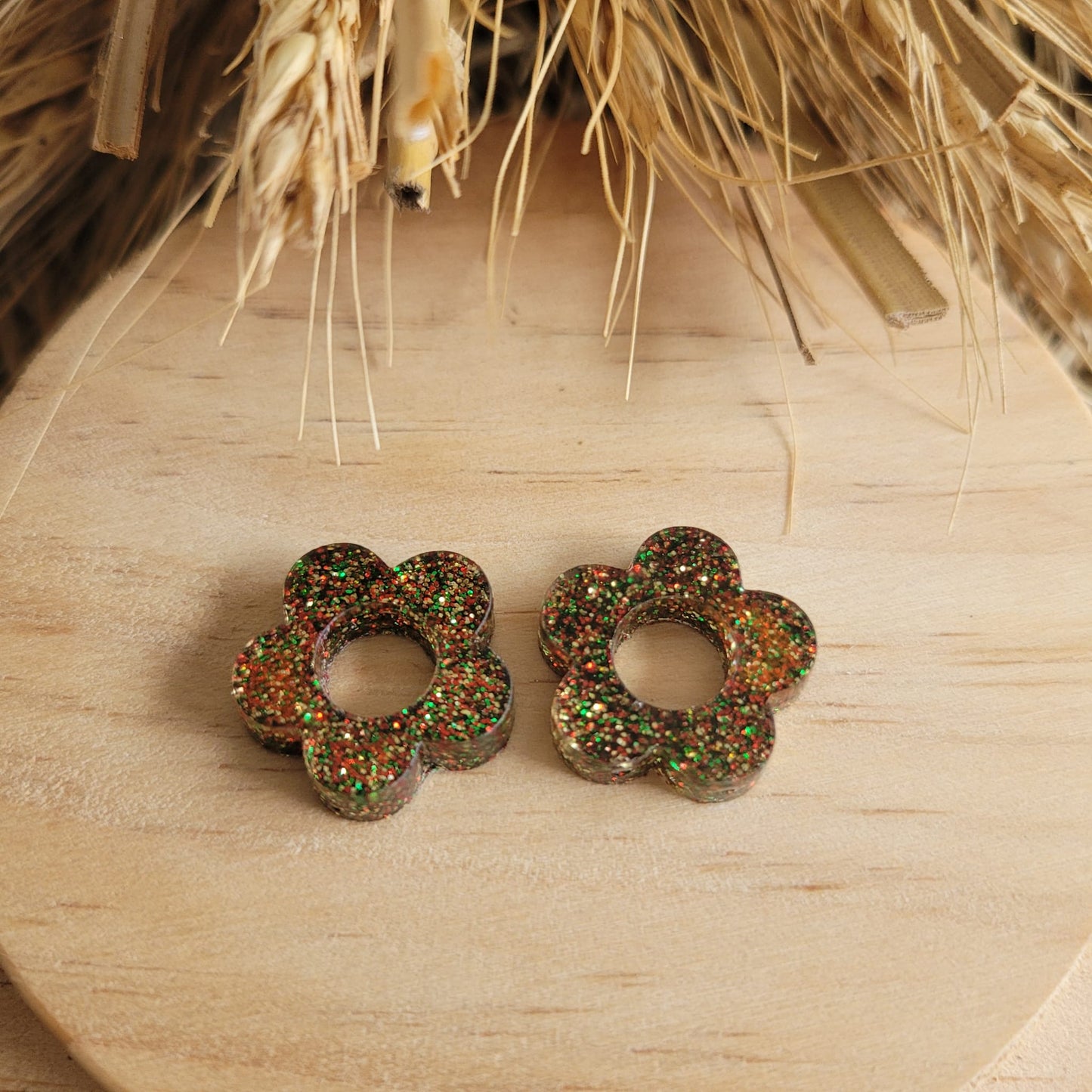 Boucles en résine | Fleurs interchangeables sans attaches ~ Au choix ~