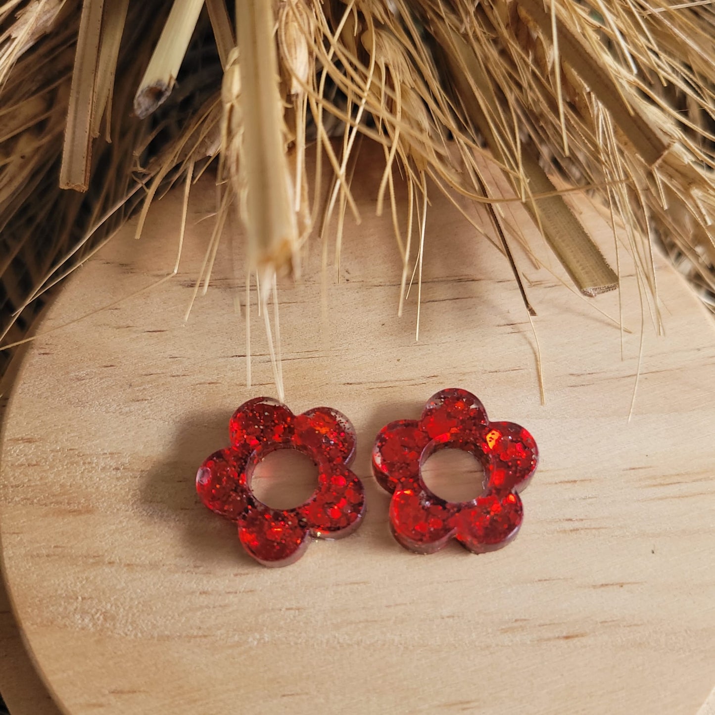 Boucles en résine | Fleurs interchangeables sans attaches ~ Au choix ~