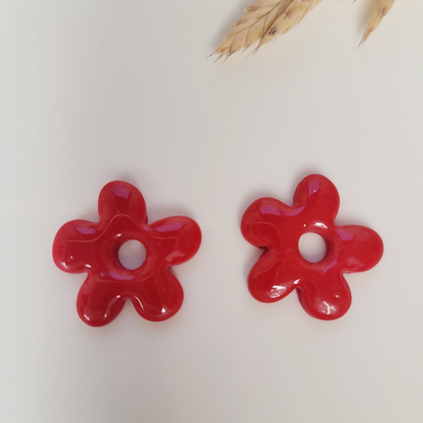 Boucles argile polymère | Pampilles Fleurs interchangeables sans attaches ~ Au choix ~