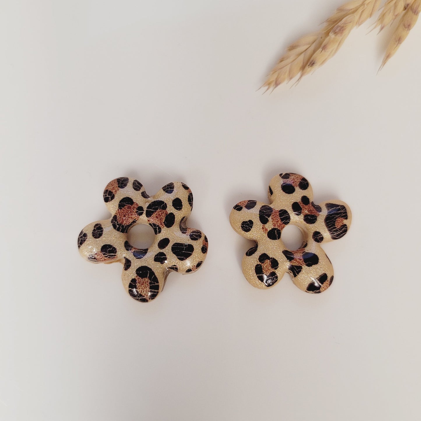 Boucles argile polymère | Pampilles Fleurs interchangeables sans attaches ~ Au choix ~