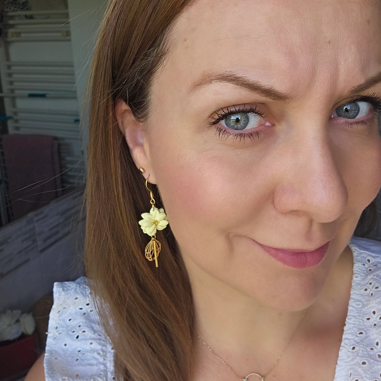 Polymer clay earrings | Roséa Yellow