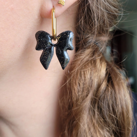 Boucles argile polymère | Nœud Noir