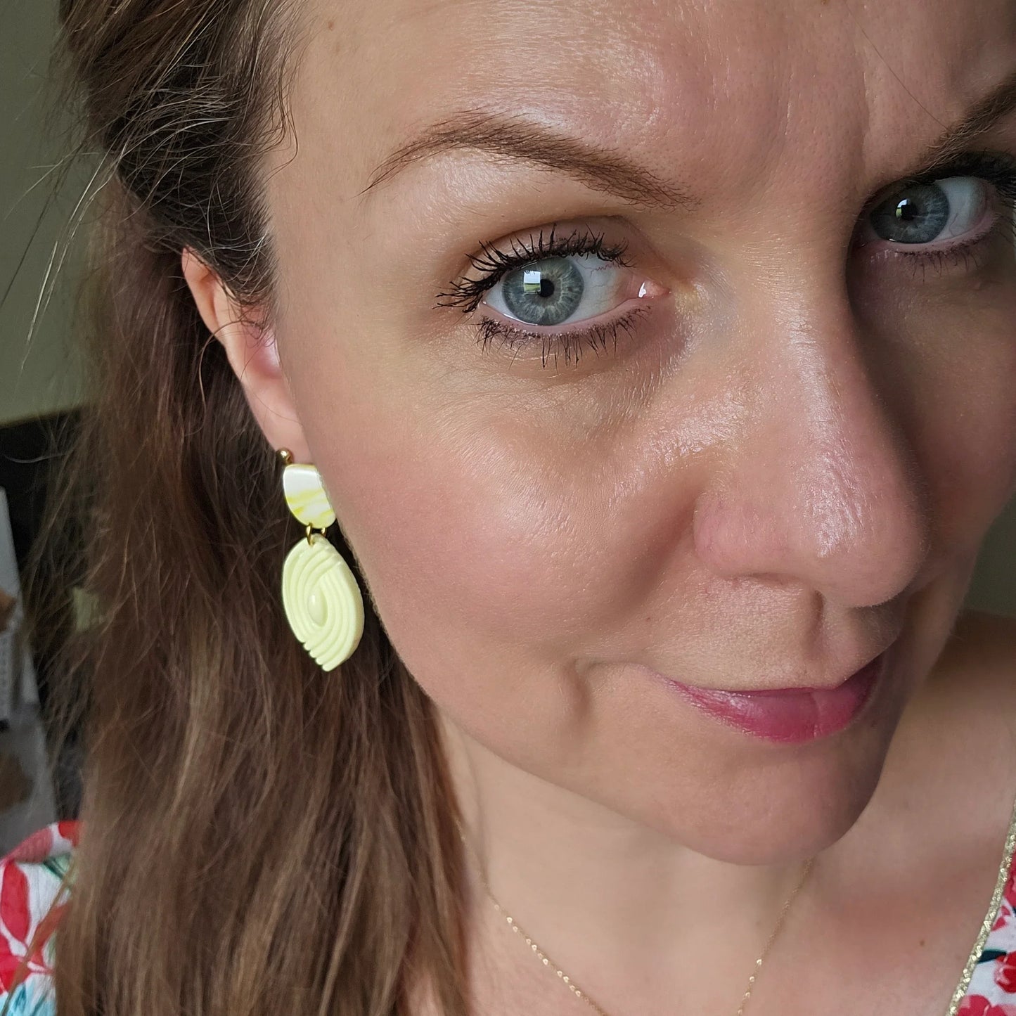 Boucles argile polymère | Palméa Jaune