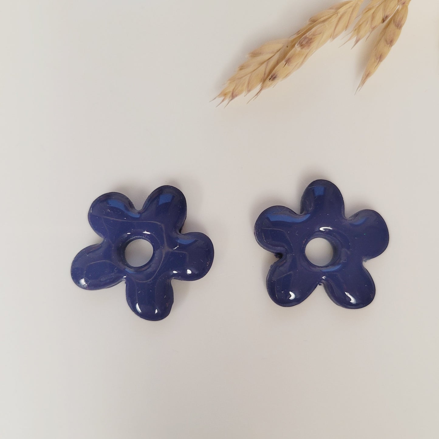 Boucles argile polymère | Pampilles Fleurs interchangeables sans attaches ~ Au choix ~
