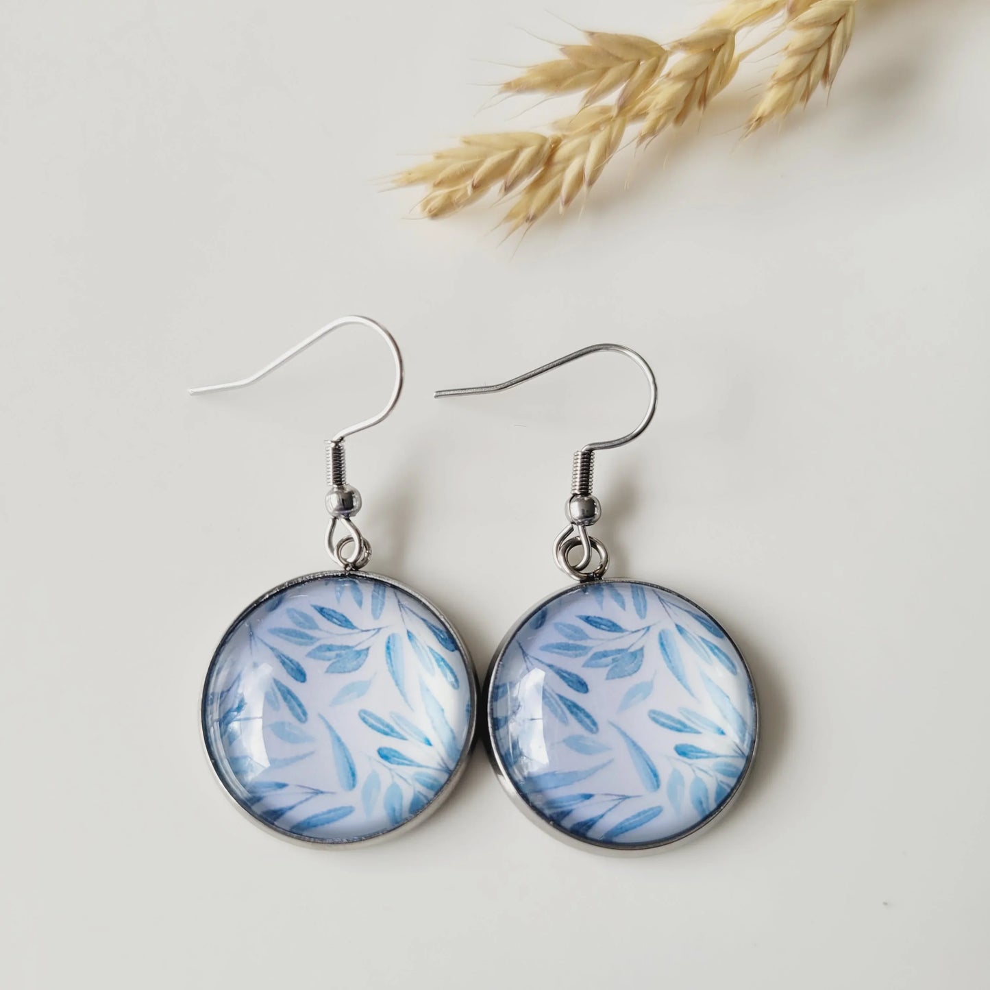 Boucles Fantaisie Acier | Feuillages - L'Atelier de MyMy