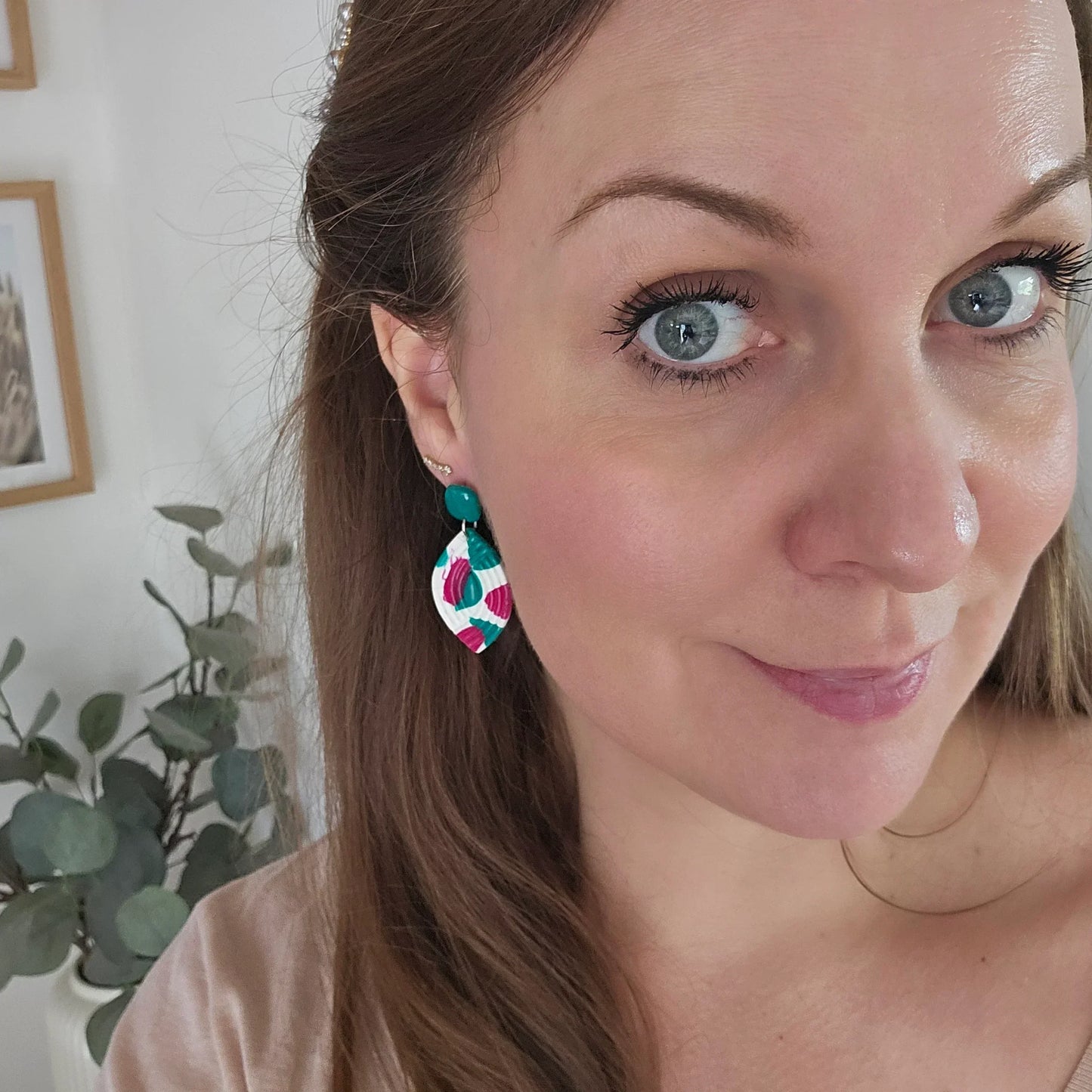 Boucles argile polymère | Alizé vertes
