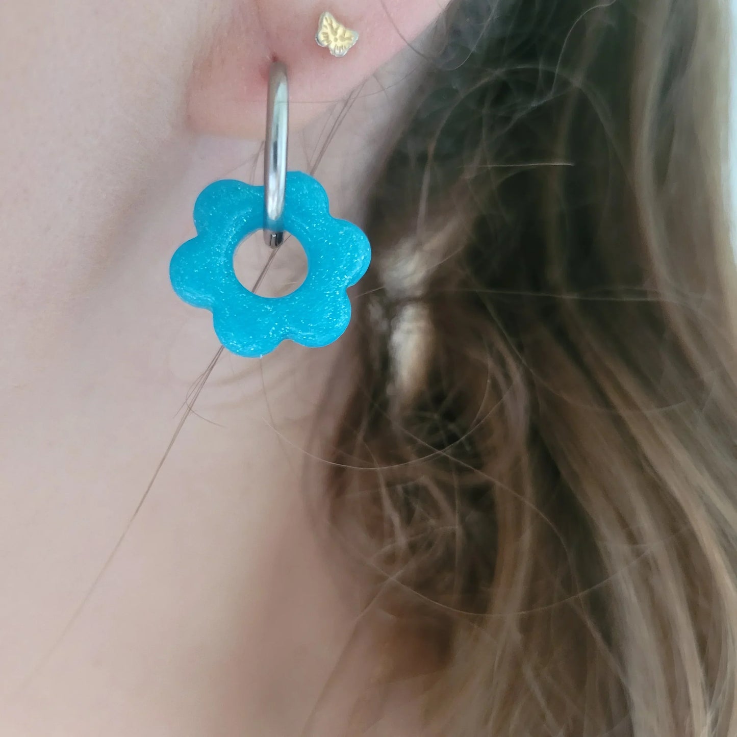 Boucles argile polymère | Pampilles Floréa interchangeables sans attaches ~ Au choix ~ - L'Atelier de MyMy