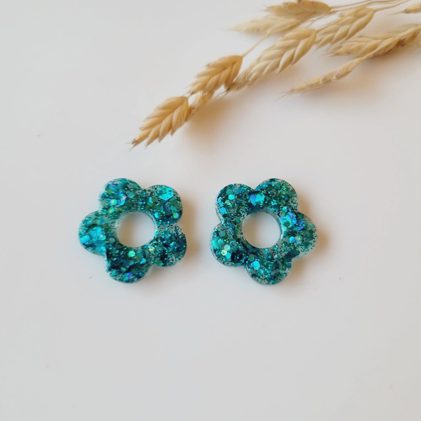 Boucles en résine | Fleurs interchangeables sans attaches ~ Au choix ~