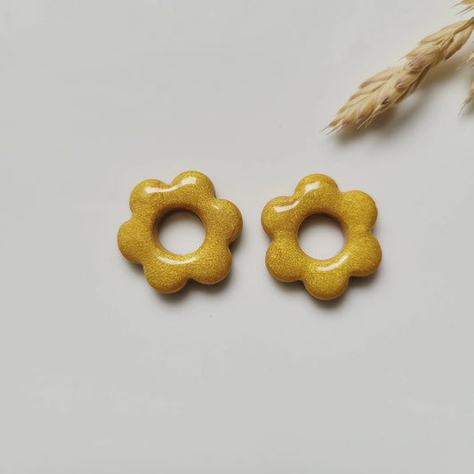 Boucles argile polymère | Pampilles Floréa interchangeables sans attaches ~ Au choix ~ - L'Atelier de MyMy