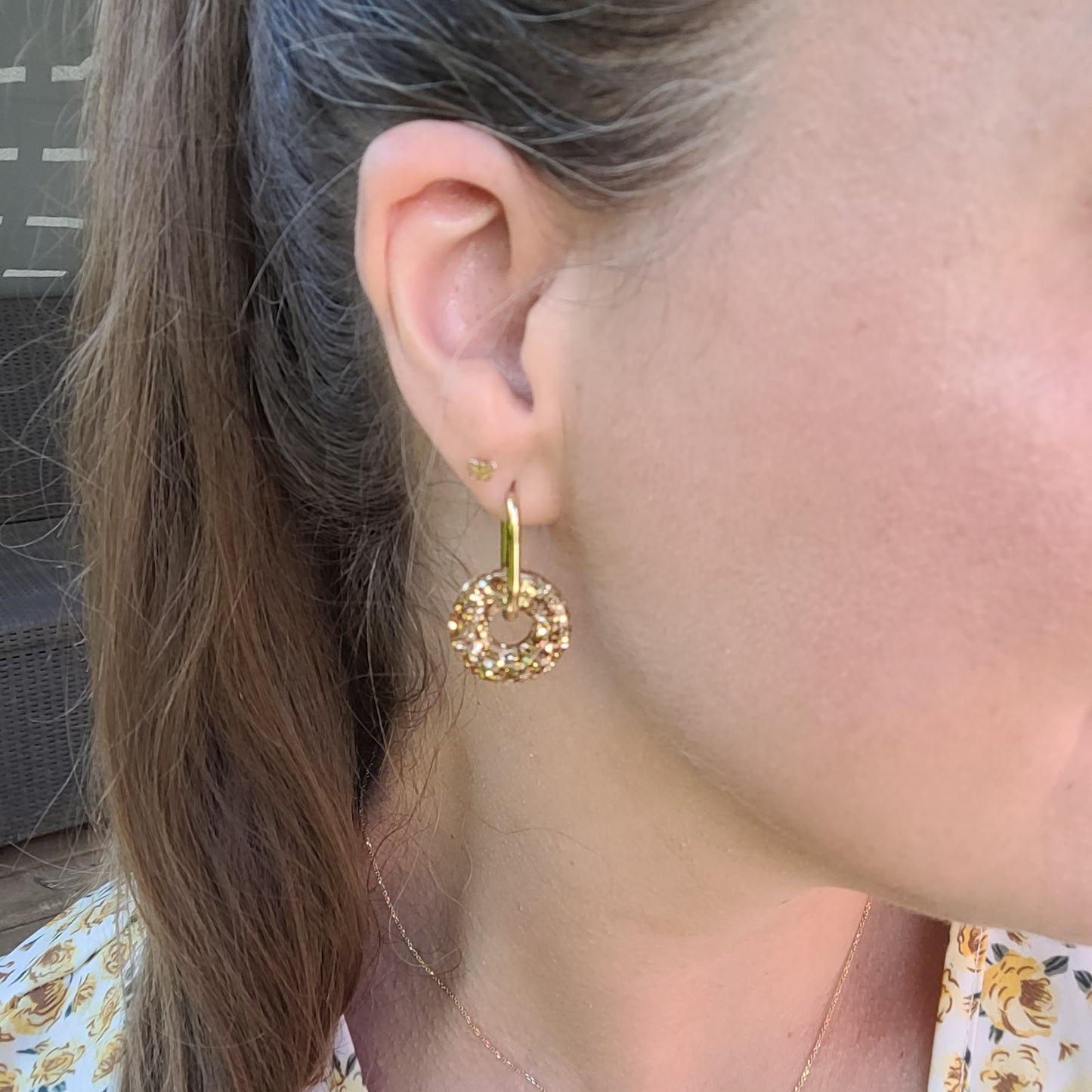 Boucles en résine | Donuts Champagne