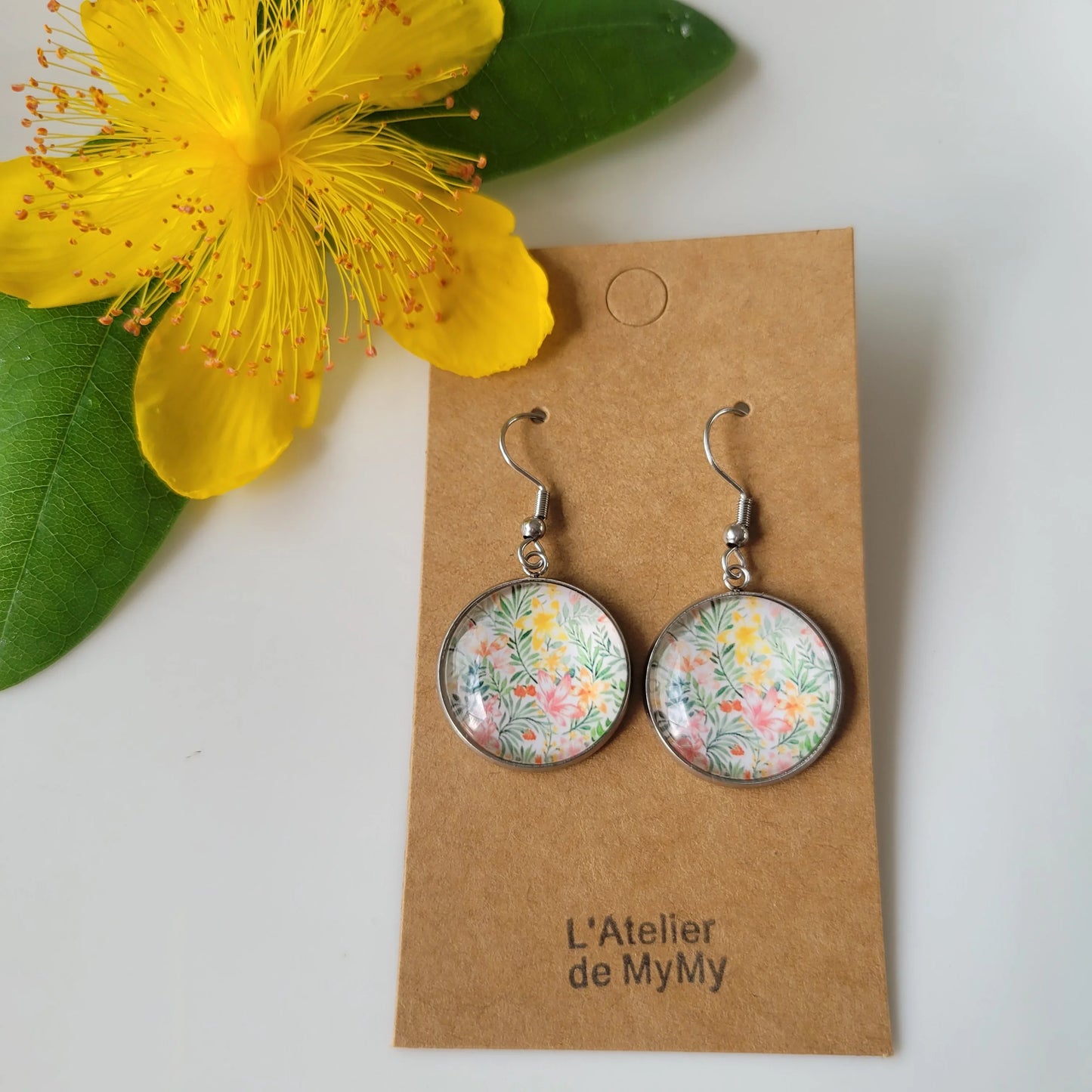 Boucles fantaisie acier | Tropicales - L'Atelier de MyMy