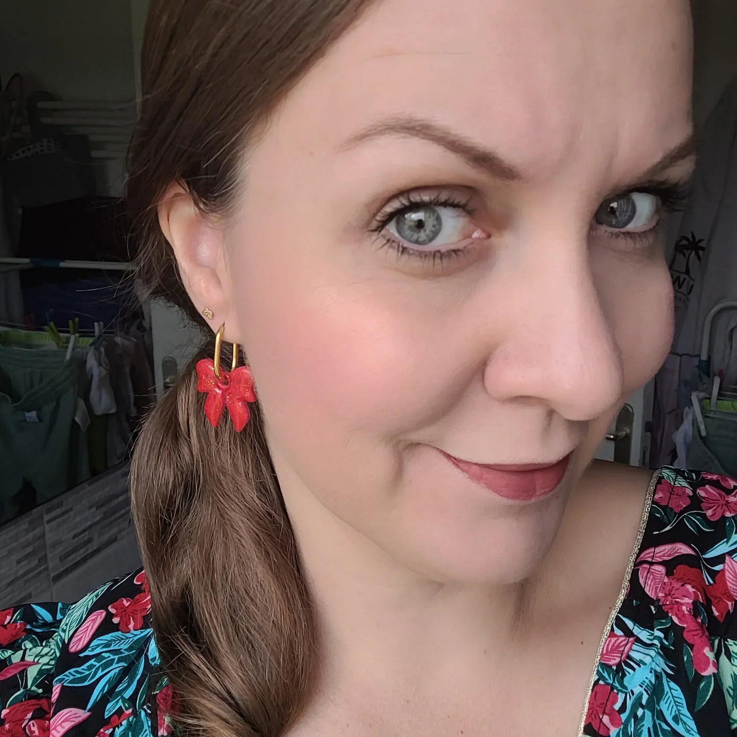 Boucles argile polymère | Nœud Rouge