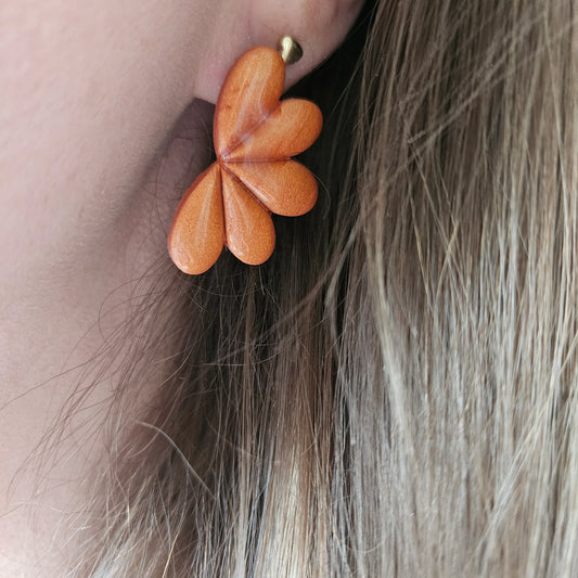 Boucles argile polymère | Céleste Cuivre