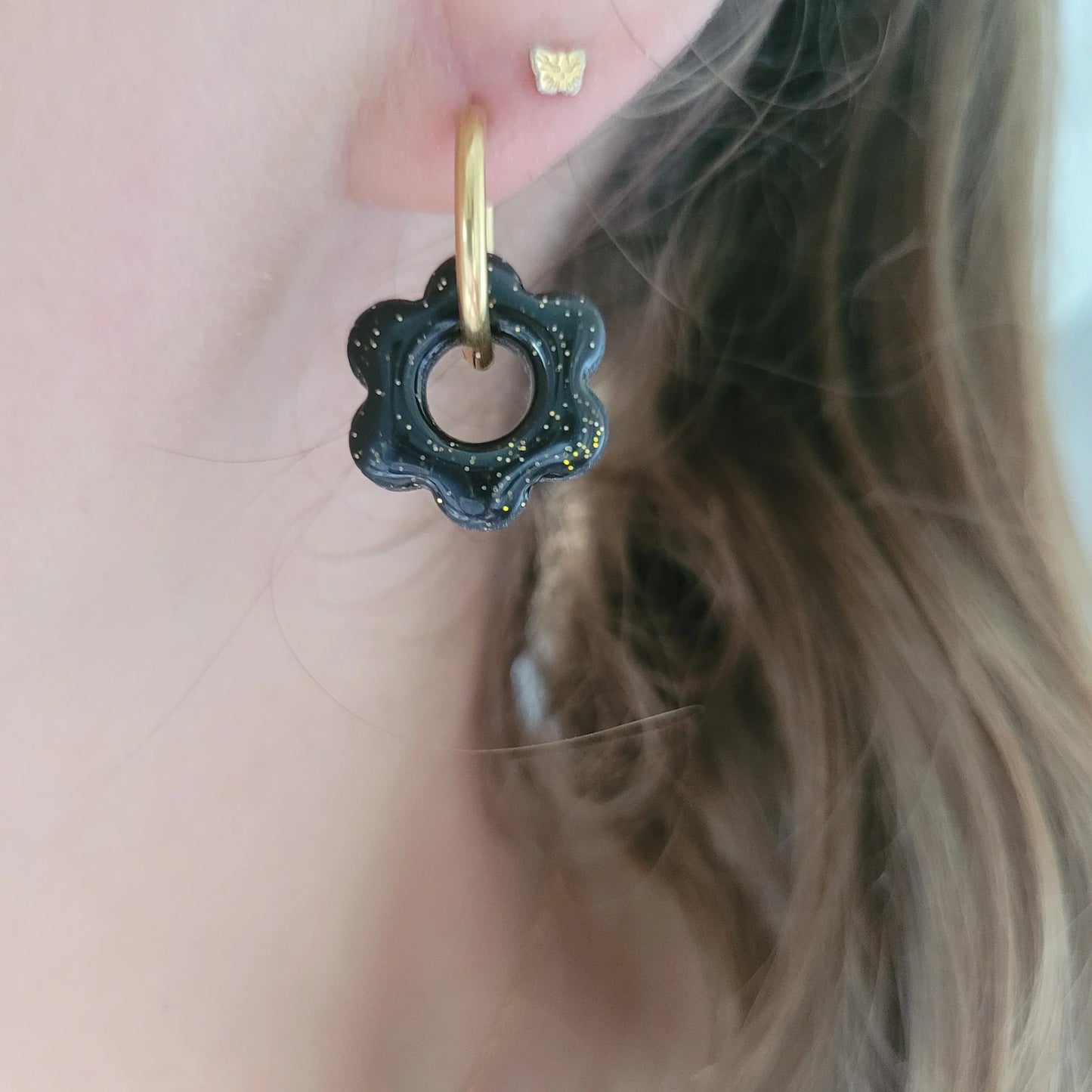 Boucles argile polymère | Pampilles Floréa interchangeables sans attaches ~ Au choix ~ - L'Atelier de MyMy