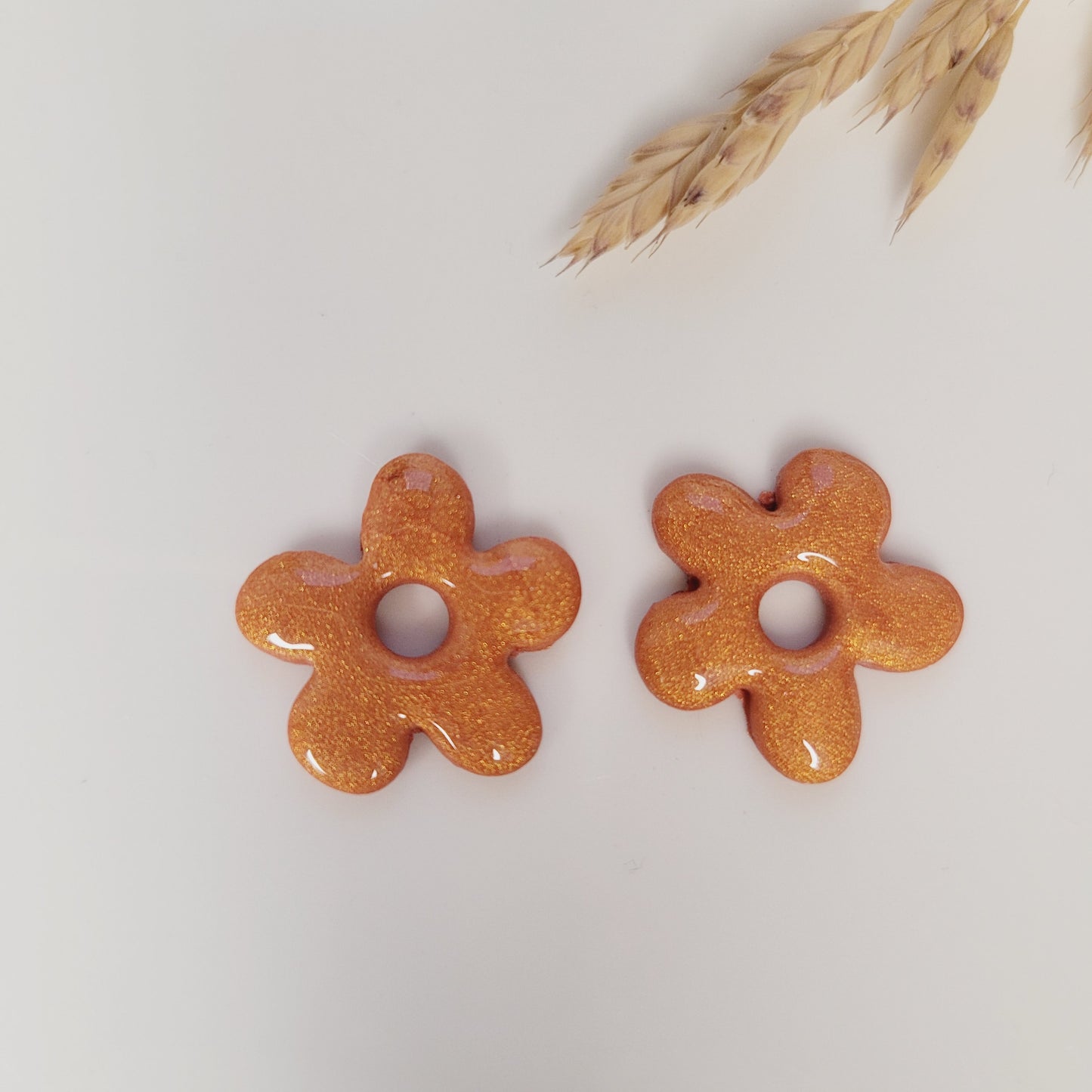 Boucles argile polymère | Pampilles Fleurs interchangeables sans attaches ~ Au choix ~