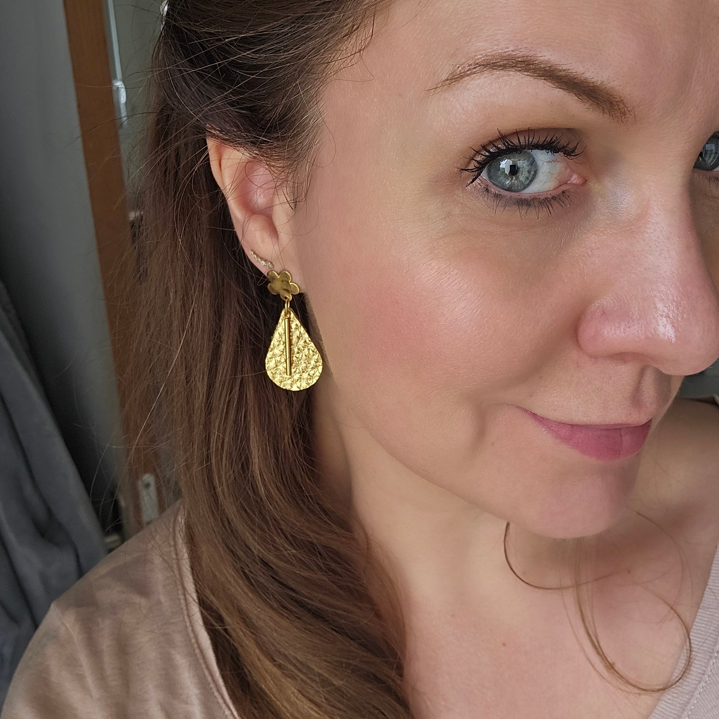 Boucles en Cuir | Gouttes Or