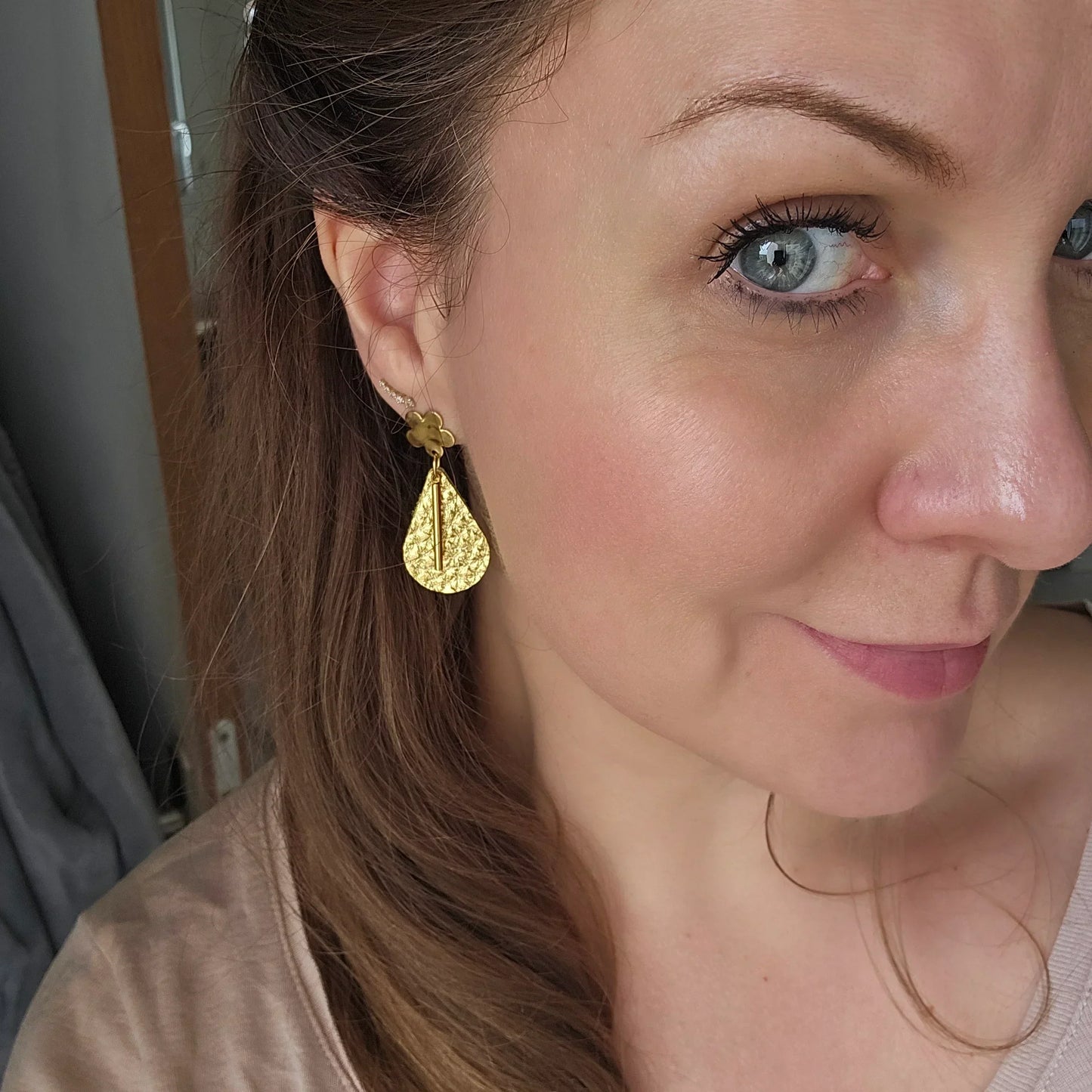 Boucles en Cuir | Gouttes Or