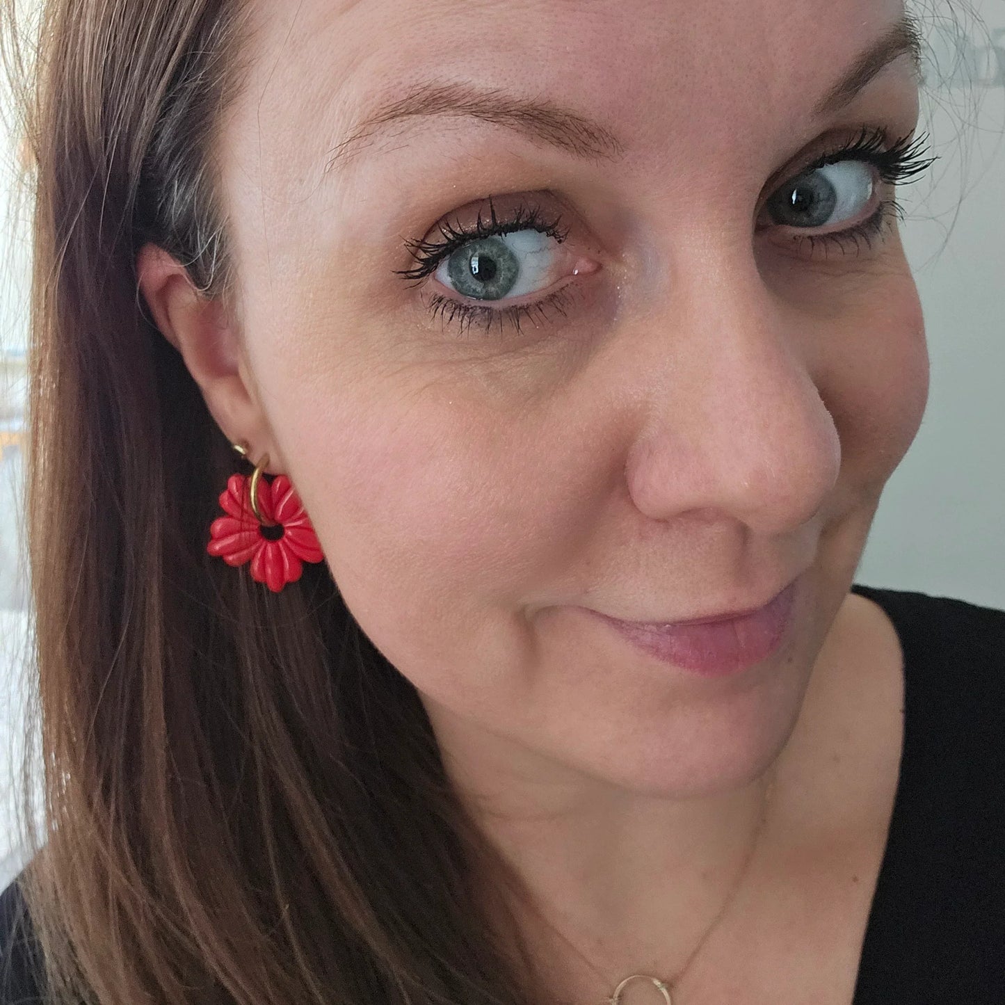 Boucles argile polymère | Soléa Rouge