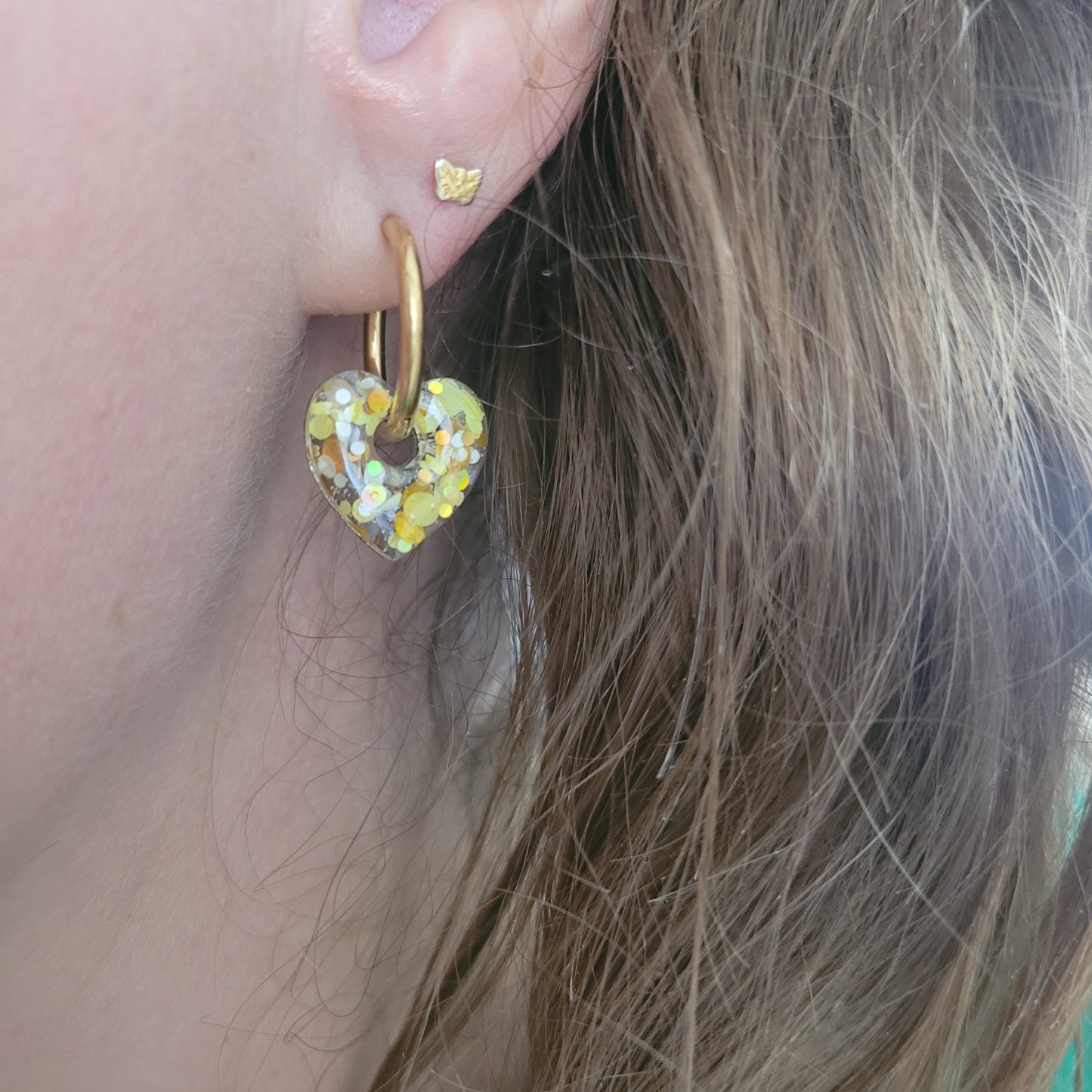 .Boucles en résine | Petit Coeur Doré