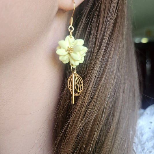 Boucles argile polymère | Roséa Jaune