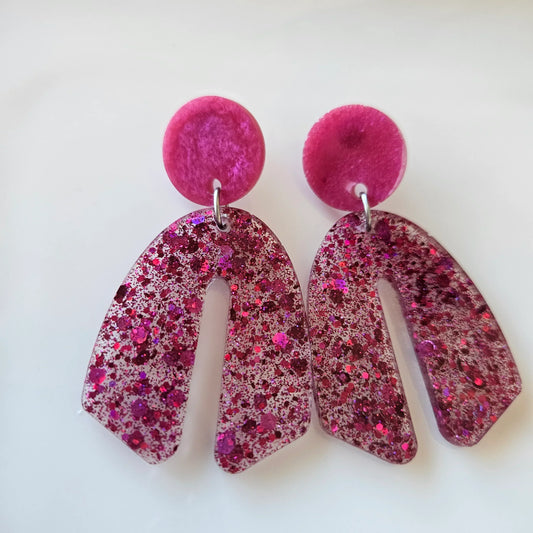 Boucles en résine | Évasion Fuchsia