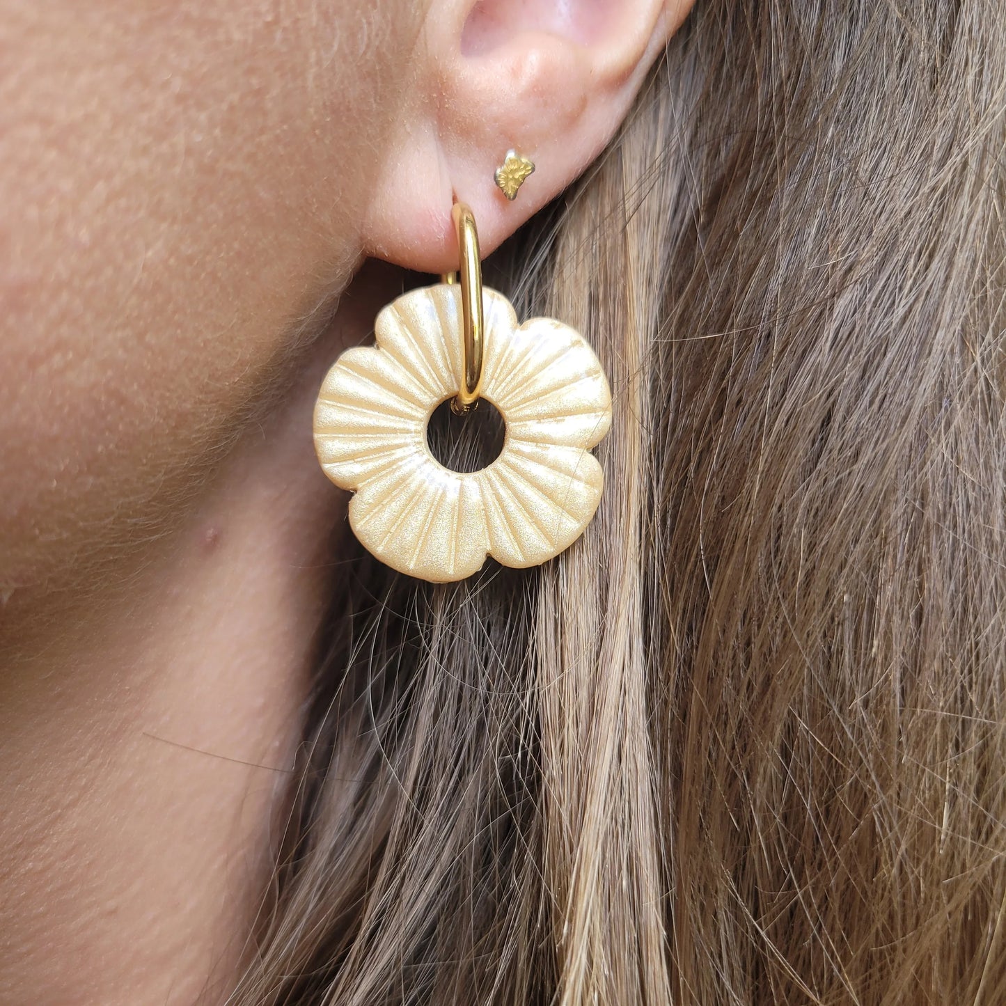 Boucles argile polymère | FloWer Or - L'Atelier de MyMy