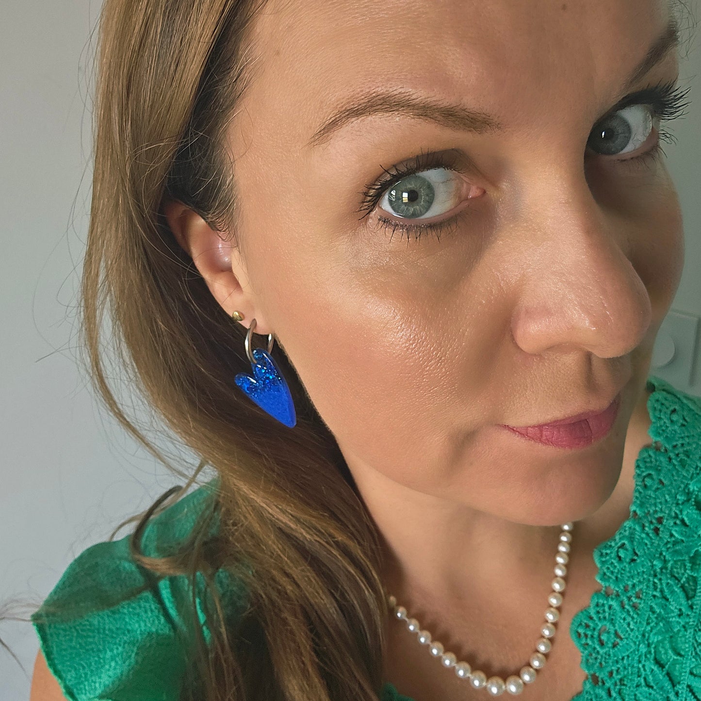 Boucles en résine | Coeur Bleu