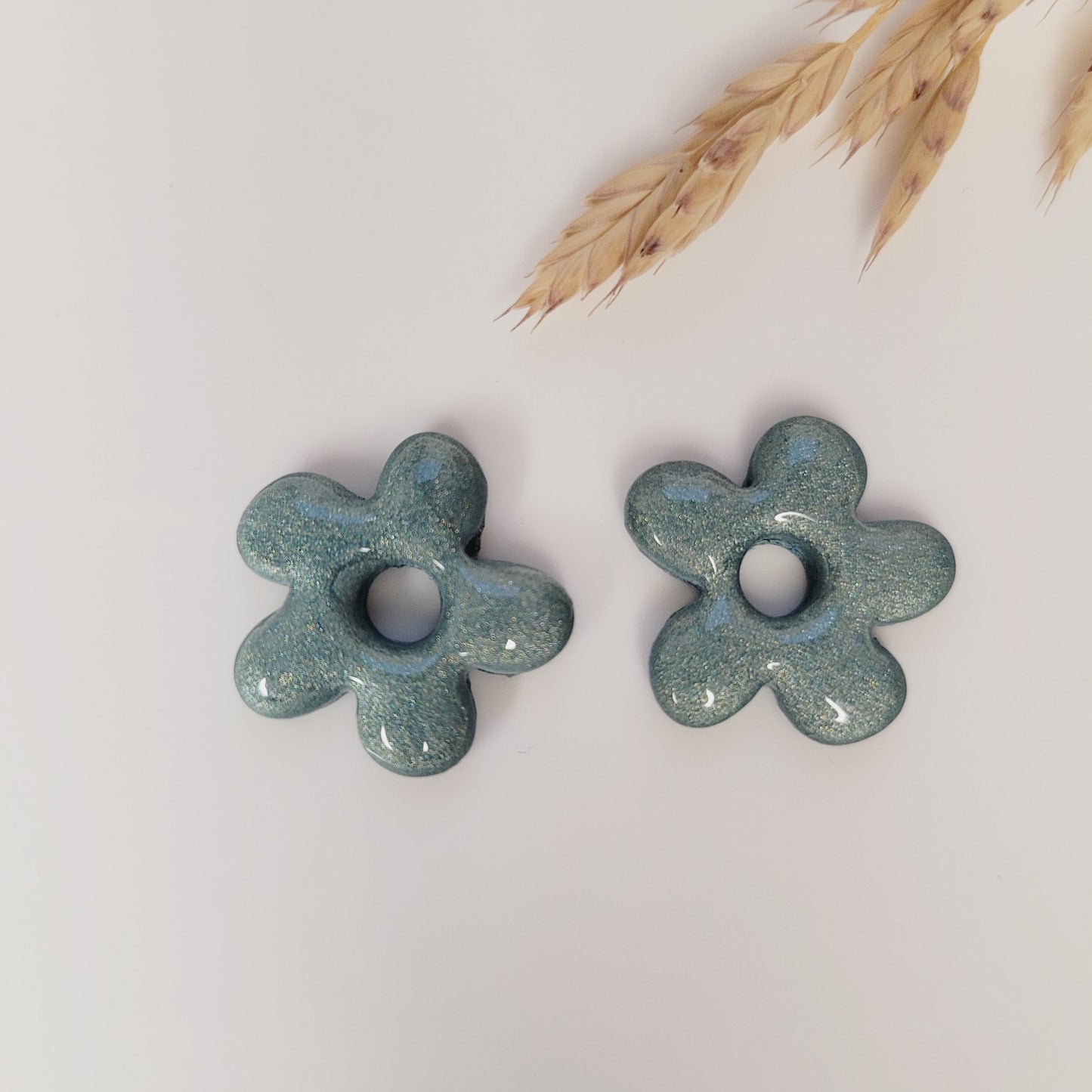 Boucles argile polymère | Pampilles Fleurs interchangeables sans attaches ~ Au choix ~