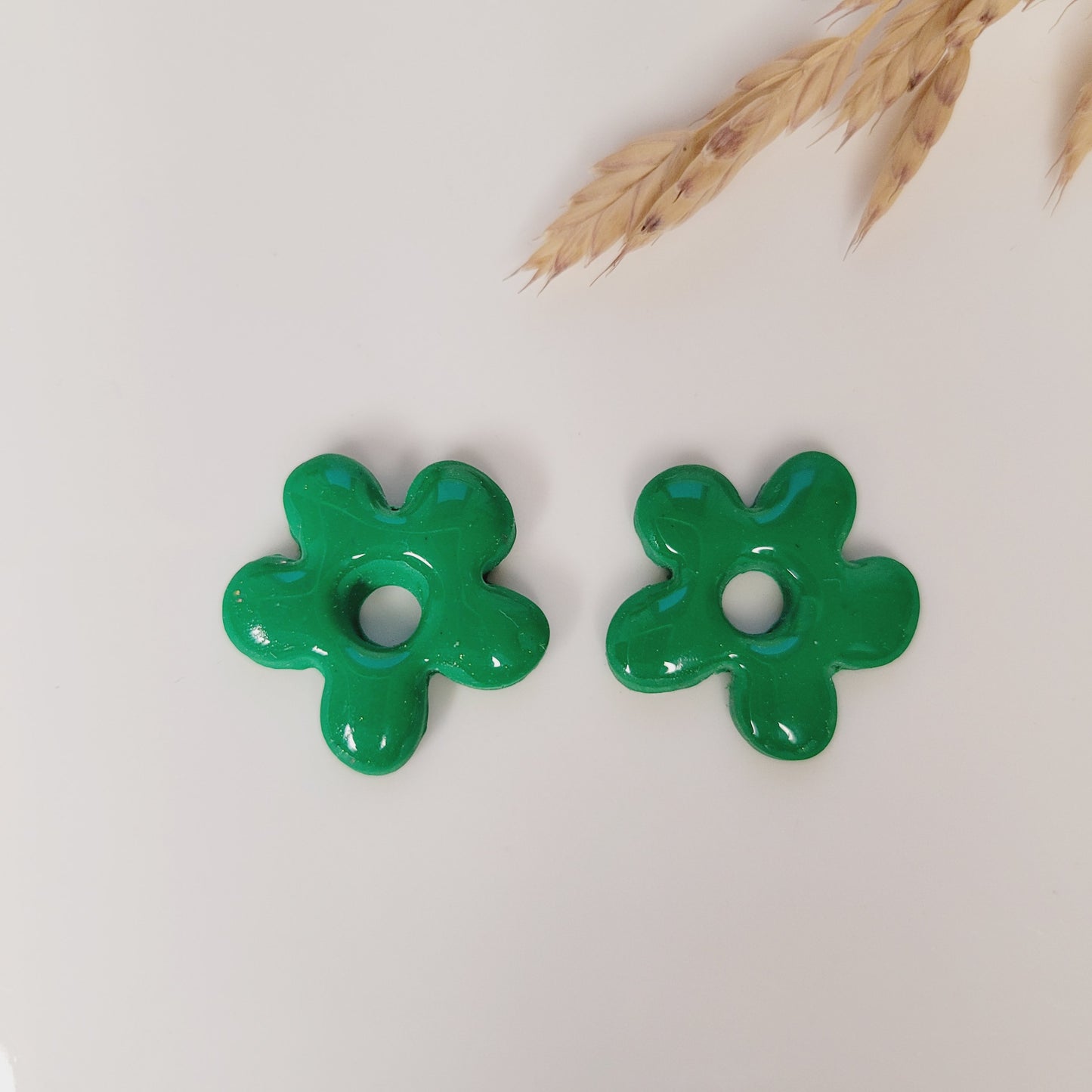 Boucles argile polymère | Pampilles Fleurs interchangeables sans attaches ~ Au choix ~
