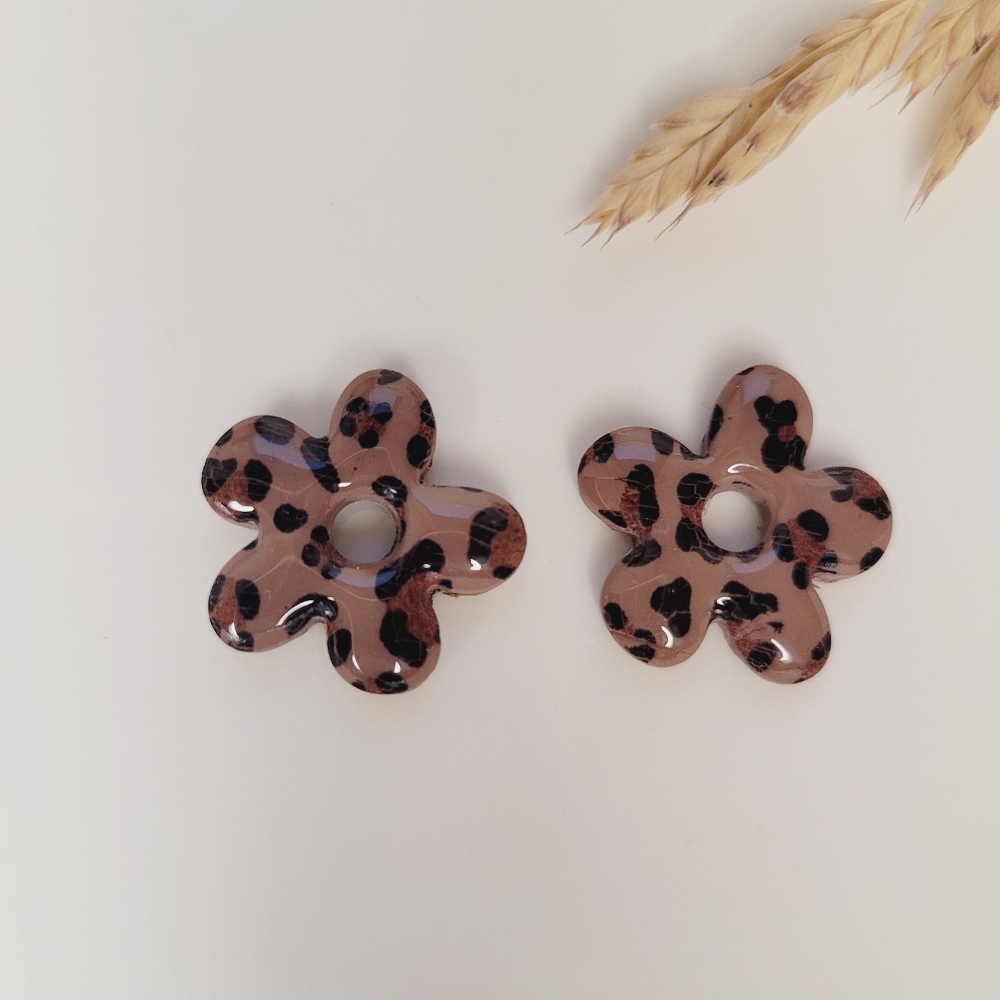 Boucles argile polymère | Pampilles Fleurs interchangeables sans attaches ~ Au choix ~