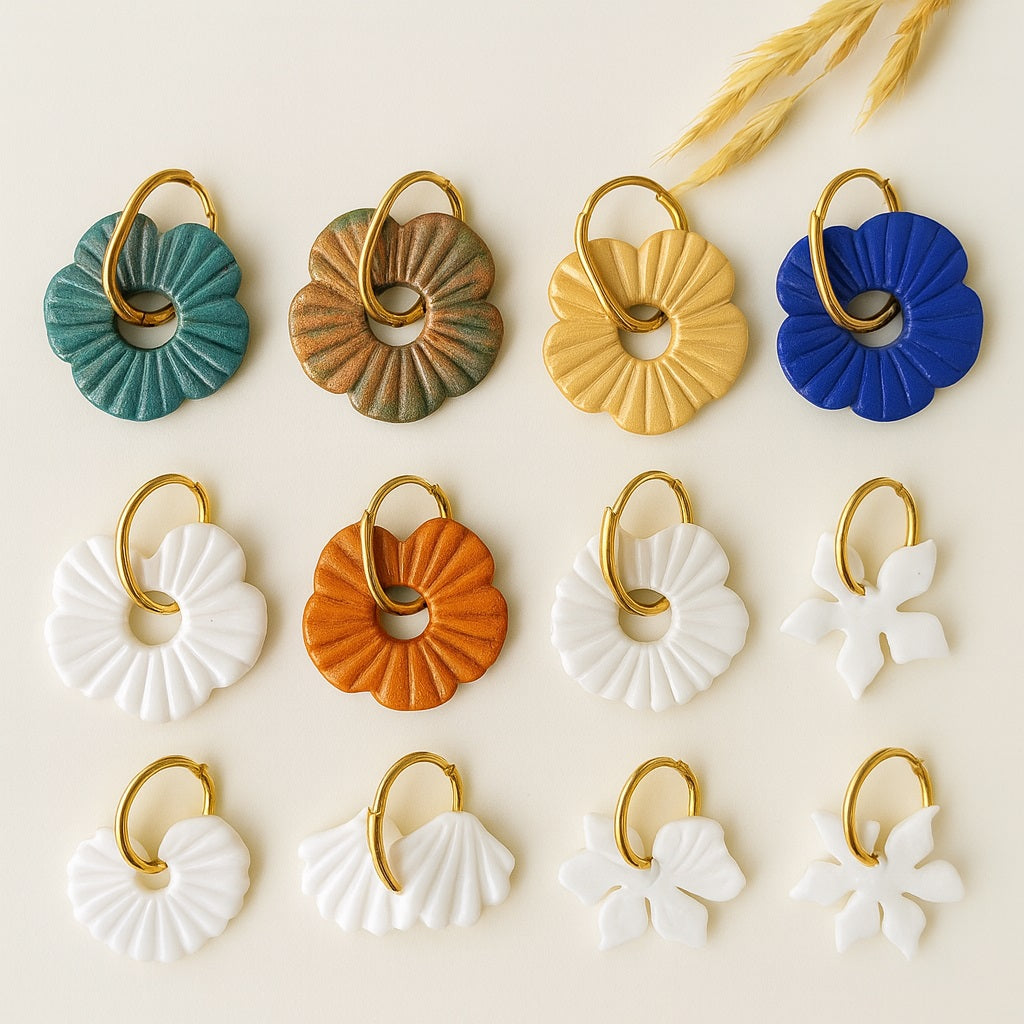 Boucles d'oreilles argile polymère
