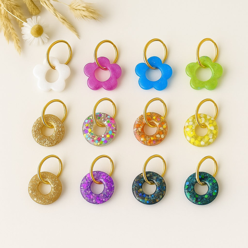 Boucles d’oreilles résine