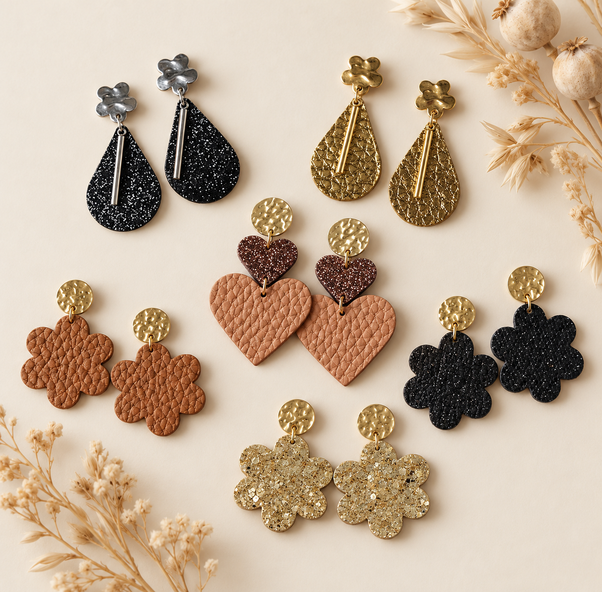Boucles d'oreilles cuir